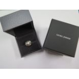 A Georg Jensen 925 silver ring , number 59, size O, some usage marks but generally good with box