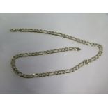 A 9ct yellow and white gold necklace, 63cm long, approx 55.6 grams, in good condition and clasp