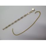 Two 9ct gold bracelets, 20cm and 25cm long, total weight approx 6.5 grams