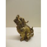A bronze dog of Fo, 17cm tall