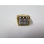 A 14ct yellow gold ring set with 6 diamonds each approx 0.17ct, ring size V, approx 11.3 grams