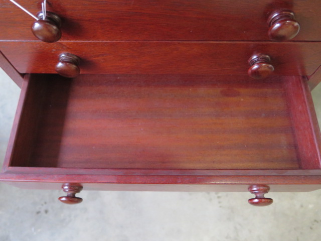 A 20th century mahogany seven drawer collectors chest, 65cm tall x 49cm x 36cm, in good polished - Image 3 of 3