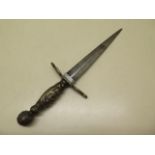 A Victorian Medieval revival dagger, 29cm long, some wear and pitting but sound condition