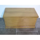 A cedar wood toy / storage chest, made by a local craftsman to a high standard, 44cm tall x 87cm x