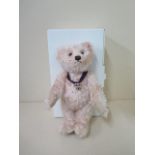 A Steiff teddy bear Queen Elizabeth 90th birthday Rose, 30cm tall, with box, in good condition,