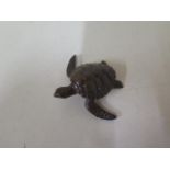 A bronze turtle, 6cm wide