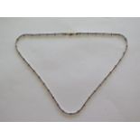 A 9ct yellow and white gold necklet, 46cm long, approx 10 grams, in good condition and clasp