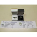 Two GTV gold rings, a white gold green sapphire and diamond ring, size N approx weight 5.4 grams,