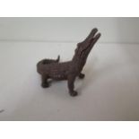 A bronze crocodile, 7cm long