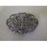 A silver plated nurses buckle, 8cm x 5.5cm, in good condition