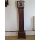 An early 20th century granddaughter clock with full Westminster chimes, 8 day movement, 144cm