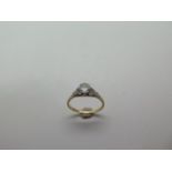 An 18ct gold diamond solitaire ring, the diamond approx 0.50ct, marked 18ct, ring size O/P, approx 2