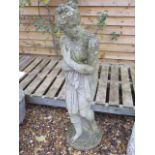 A stone effect garden statue, 115cm tall