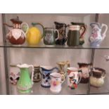 A collection of 17 Victorian and later jugs