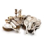 A mixed lot of silver items, various dates and makers, comprising: an Armada dish, London 1961, a