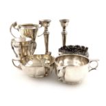 A mixed lot of silver items, various dates and makers, comprising: an Irish Tyg, by S.D. Neill,