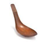 A Northwest Coast spoon cedar, with later carved initials BB to the handle, 19th century, 18.2cm