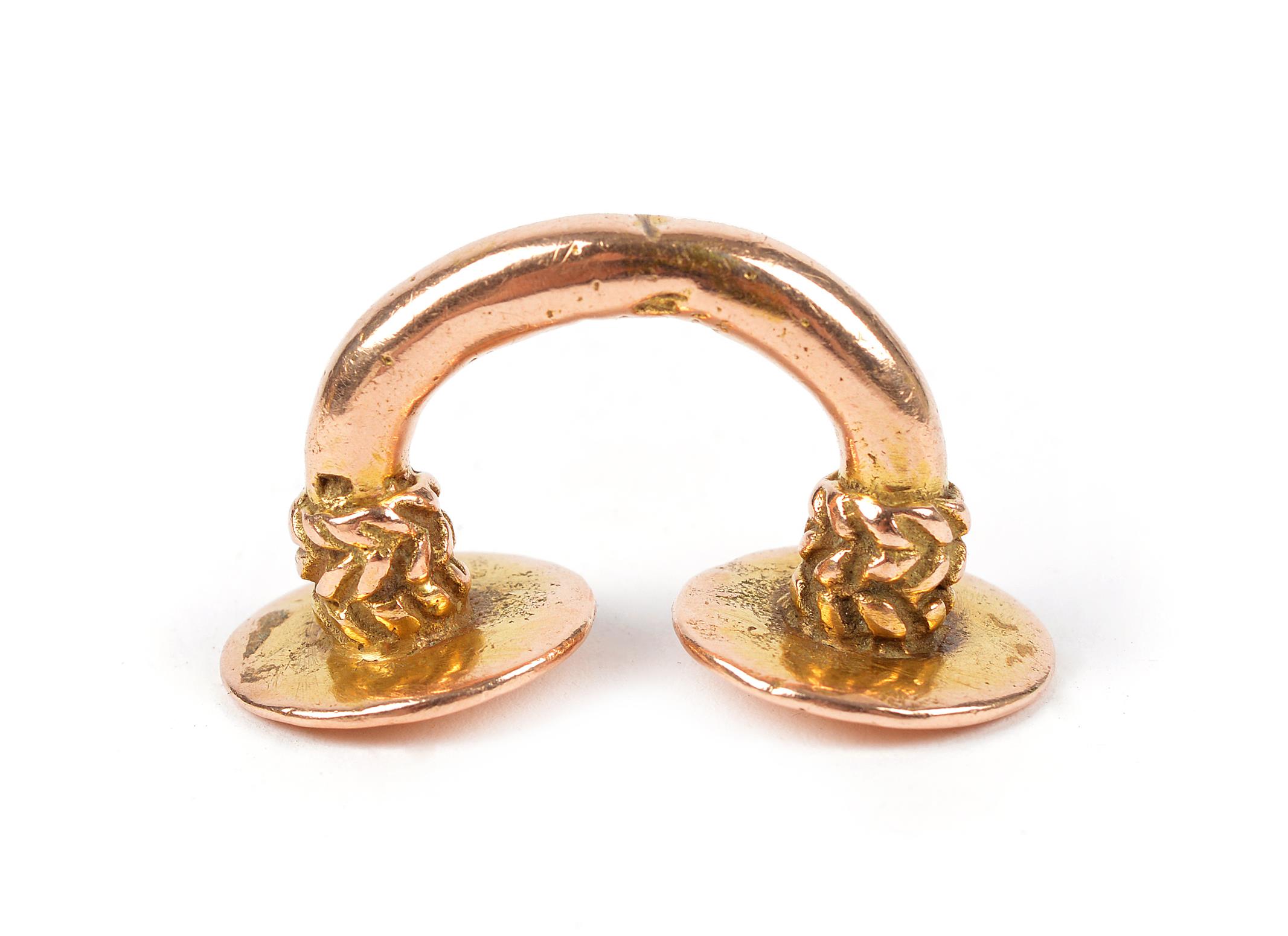 Broche Vintage Plaqué Or - Reproduction Ornement Nasal Précolombien Tayrona - Occasion - Décoration