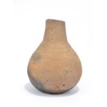 A Mississipian Culture pot probably circa 800 - 1600 AD earthenware of bulbous form with four