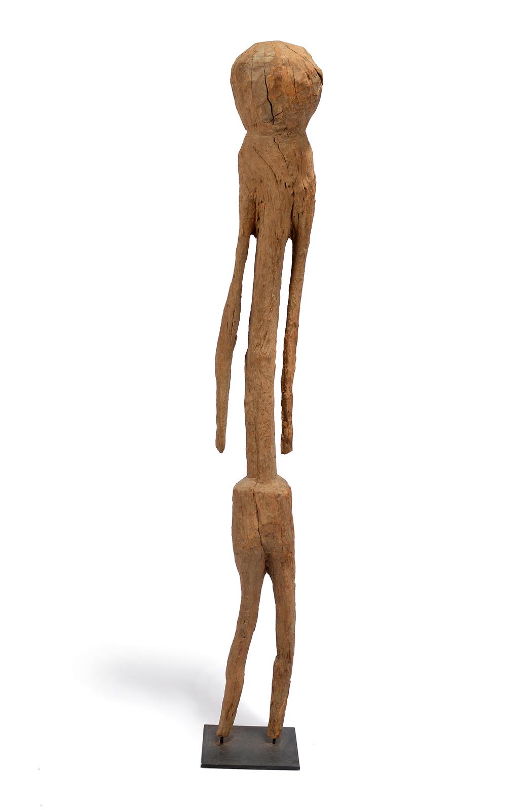 A Moba figure Togo standing with a gentle forward lean, 105.5cm high, on a stand. (2) Provenance