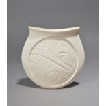 Terry Jackson (b.1955) Metis, Canada. Hummingbird vase bisque, signed and numbered 541/750, 18.2cm