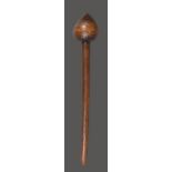 An Aboriginal club South East Australia with a finely textured ovoid head, the handle with a