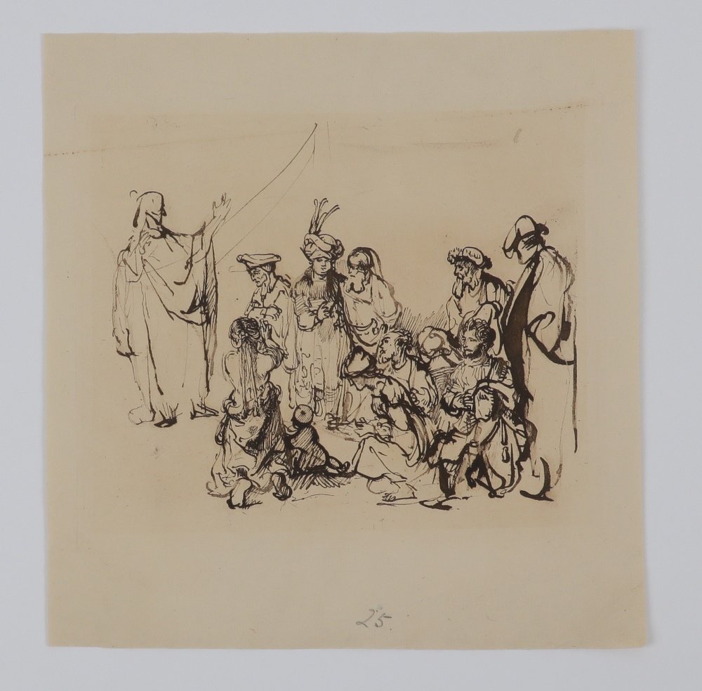 After Rembrandt Harmensz. van Rijn Beggar man and beggar woman conversing; The artist's mother - Image 10 of 30