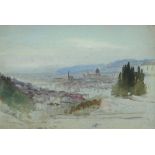 John MacWhirter RA (Scottish 1839-1911) Florence from San Miniato Signed with initials and titled