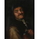 Follower of Adriaen Brouwer A drinker; A drinker with a pipe A pair, oil on panel 23.9 x 18cm; 9 x