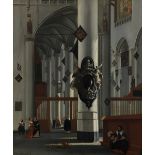 Anthonie van Borssom (Dutch 1630/31-1677) Church interior with elements of the Pieterskerk and