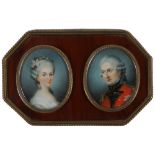 λEnglish School 19th Century Portrait miniature of a officer wearing regimental uniform and the