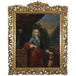 J. Palmer (Dutch act. 1670-1723) Portrait of a gentleman in a blue coat and ochre cloak, standing
