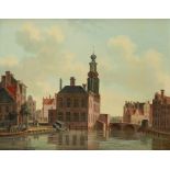 Follower of Jan van der Heyden The Munttoren from the Singel, Amsterdam; The Zuiderkerk , Amsterdan,