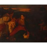 After Tiziano Vecellio, called Titian The Madonna of the Rabbit Oil on canvas 69.3 x 84.1cm; 27¼ x
