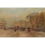 Herbert Menzies Marshall VPRWS, RE, ROI (1841-1913) Whitehall Signed and dated 1884 Watercolour