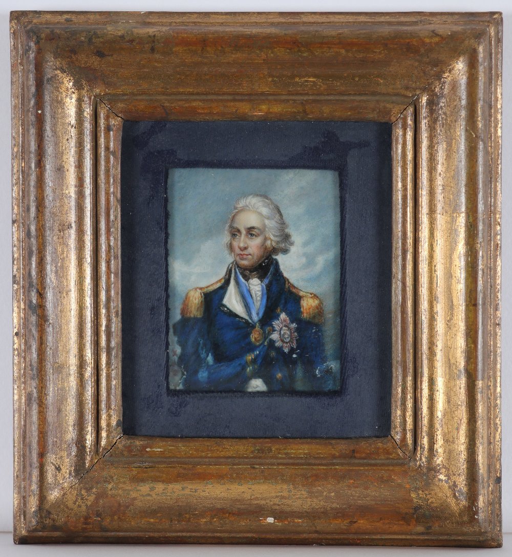 λEnglish School 19th Century Portrait miniature of Napoleon Bonaparte in uniform; Portrait miniature - Image 2 of 4