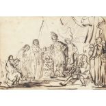 Sir David Wilkie RA (1785-1841) The continence of Scipio Indistinctly signed Pen and brown ink