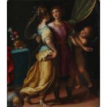 Florentine School 17th Century A classical scene with a warrior and his wife Extensively but