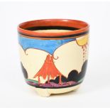 'Summerhouse' a Clarice Cliff Fantasque Bizarre Dover fern pot, painted in colours, printed and