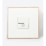 ‡ Victor Pasmore CH CBE, (1908-1998) Porcelain Object a Rosenthal porcelain plaque, framed, created