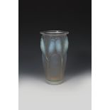 'Ceylan' No.905 a Lalique opalescent glass vase designed by Rene Lalique, modelled in relief,