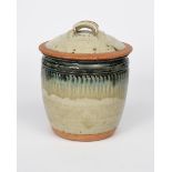 ‡ Richard Batterham (born 1936) a stoneware jar and cover, swollen cylindrical form with simple