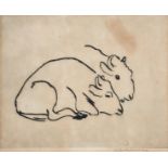‡ William Staite Murray (1881-1962) Two Bison dry-point etching on paper, framed signed W Staite