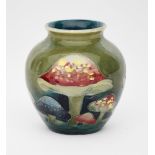 'Claremont' a Moorcroft Pottery vase designed by William Moorcroft, ovoid with everted top rim,