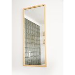An Artek Norrcraft beech wall mirror designed by Alvar Aalto, square section, and another Artek