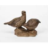 'Grouse (lagopus lagopis)' a Poole Pottery limited edition stoneware sculpture by Barbara Linley