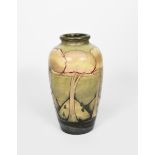 'Dawn Landscape' a Moorcroft Pottery vase designed by William Moorcroft, tall, slender, shouldered