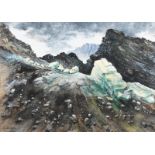 ‡ Leslie Gooday OBE (1921-2013) Black Neck Pass watercolour on paper, framed signed L Gooday