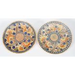 A pair of large Crown Ducal Byzantine chargers designed by Charlotte Rhead, pattern no. 2681, each
