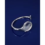A Georg Jensen stainless steel Torun watch designed by Vivianna Torun Bulow-Hube, model no.336,